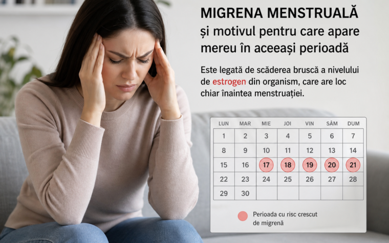 Migrena menstruală și motivul pentru care apare mereu în aceeași perioadă