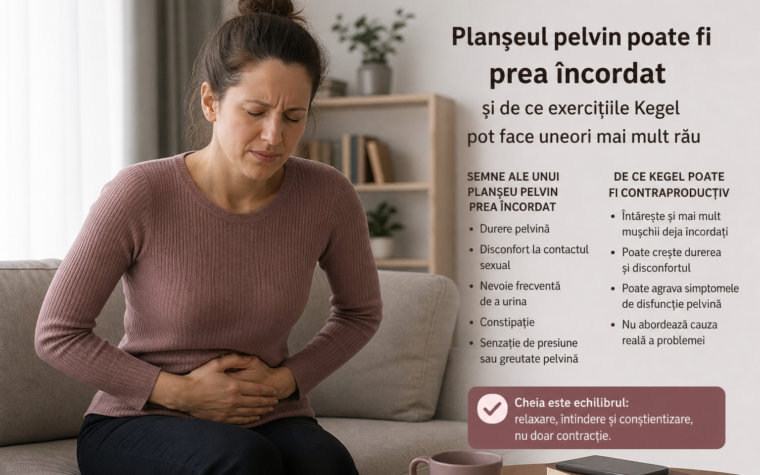 Planșeul pelvin poate fi prea încordat și de ce exercițiile Kegel pot face uneori mai mult rău